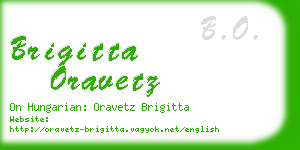 brigitta oravetz business card